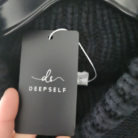 Nwt Deep Self Crewneck Chunky Knit Long Sleeves Sweater Pullover - Picture 4 of 6